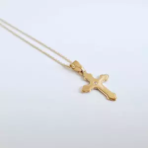 14K Kereszt Nyaklánc Gyémánttal