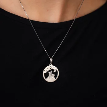 Ezüst Kisherceg Nyaklánc Gyémánttal - A Csillagos Ég Alatt