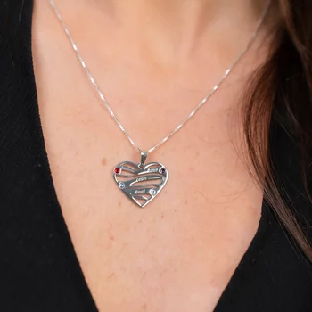 Szeretet Hullámok - 4 Név -  925 Sterling Ezüst  Swarovski Kristály - Körkapocs