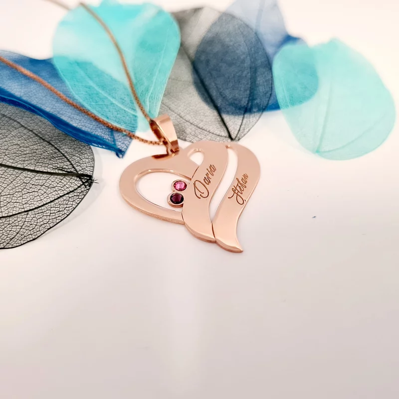 Tiszta Szív Nyaklánc - 18K Rozé Aranyozott 925 Sterling Ezüst  Swarovski Kristály - Körkapocs