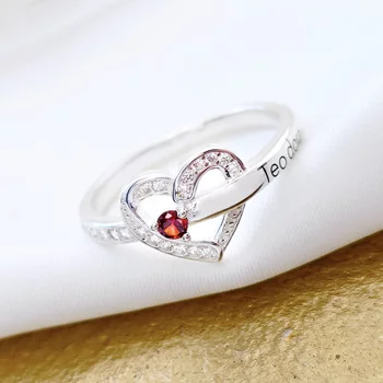 Un Amore gyűrű – 1 Névvel és Cirkónia kristályokkal – 925 Sterling Ezüst