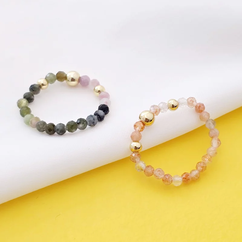 Inele Vitalitate DUO - Pietre semipretioase & Bilute Argint placat cu Aur Galben 18k picture - 4