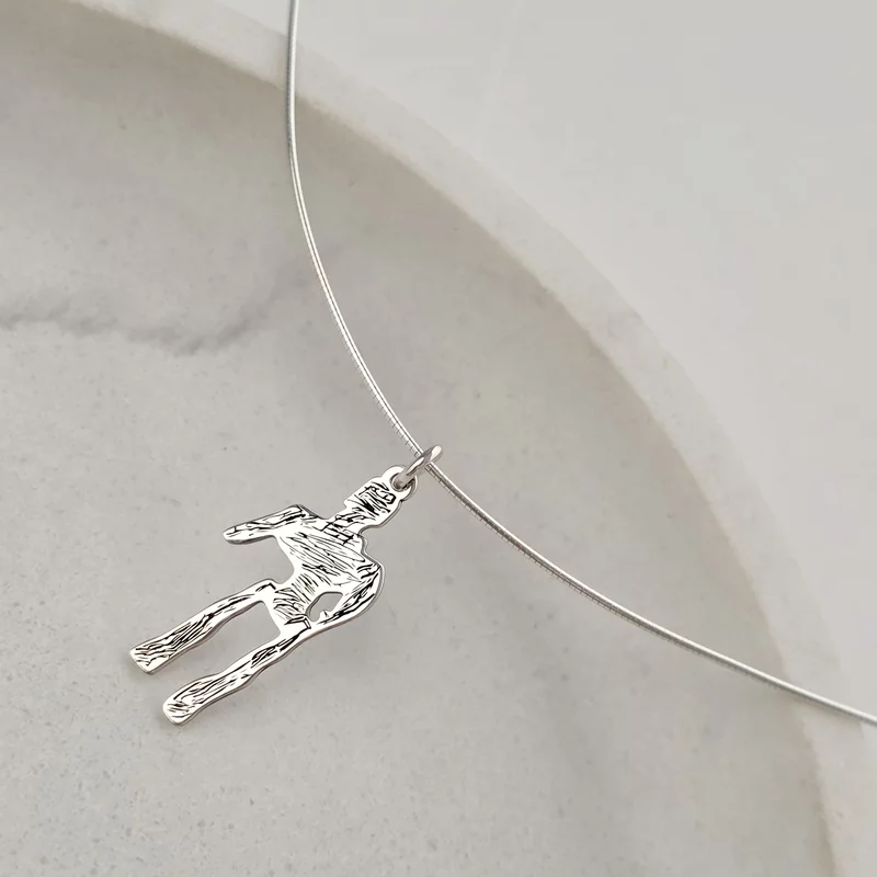 Lantisor personalizat - Gravura desen propriu -Argint 925 picture - 2