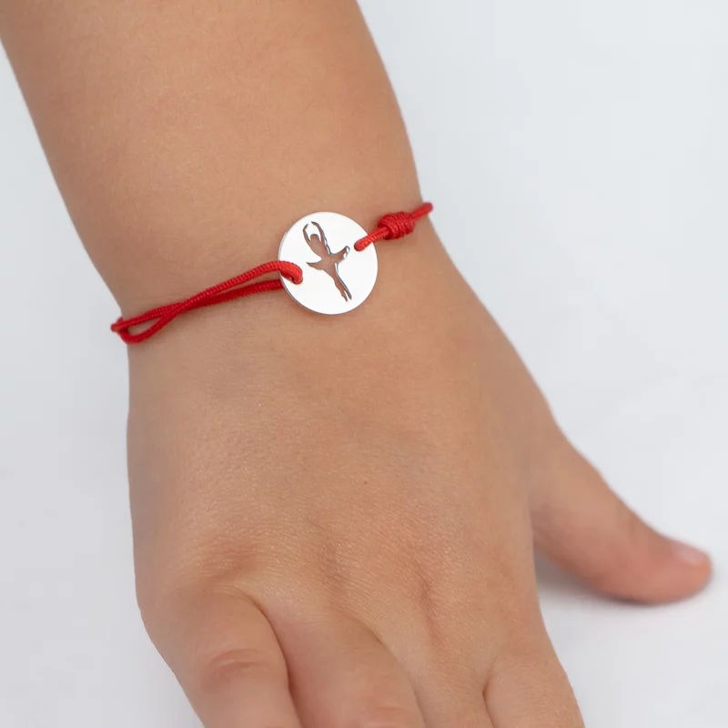 Bratara - Balerina decupata - Argint 925, snur reglabil picture - 2