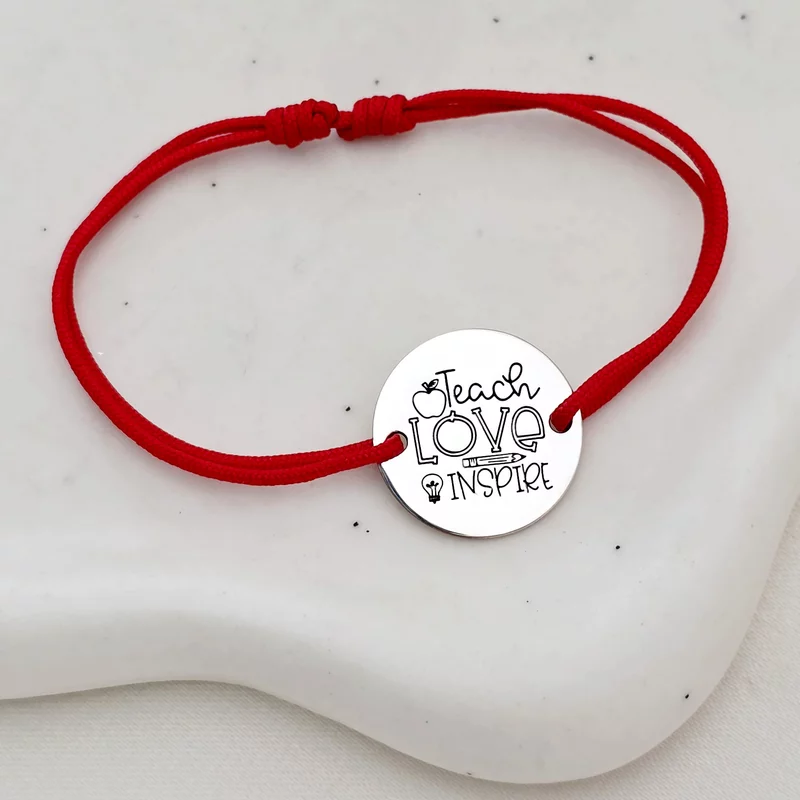 Bratara banut - Teach Love Inspire - Argint 925 - snur reglabil picture - 3