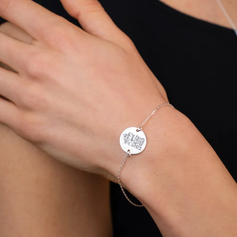 Bratara banut - Teacher influence - cu lantisor - Argint 925 picture - 2