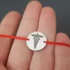 Bratara Caduceus - Argint 925, snur reglabil