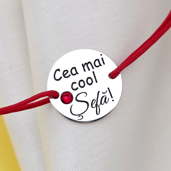 Bratara Cea mai cool sefa - Argint 925 si Cristal Swarovski - Snur reglabil