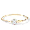 Bratara - Clear Drop Cuff - placata cu aur 18K