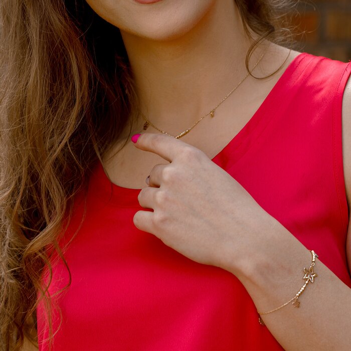 Bratara Colectia Fairyland Glimmer Of Love Argint 925 Placat Cu Aur Galben Si Roz 18K