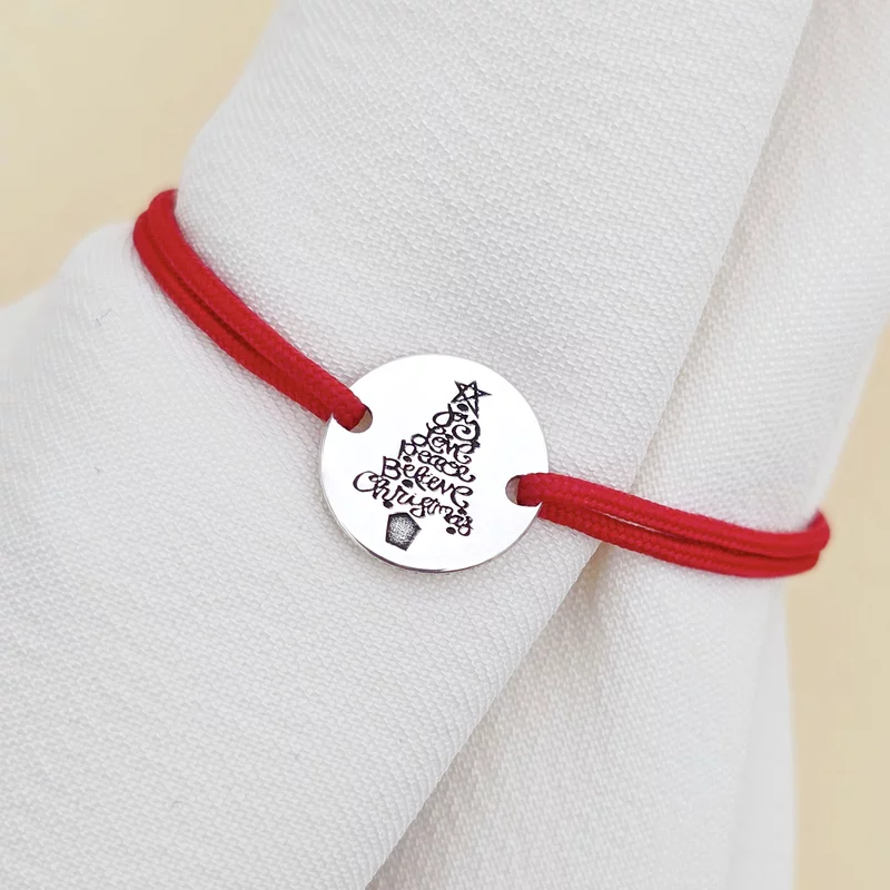 Bratara Craciun - Emotia Craciunului - Argint 925, snur reglabil diverse culori picture - 2