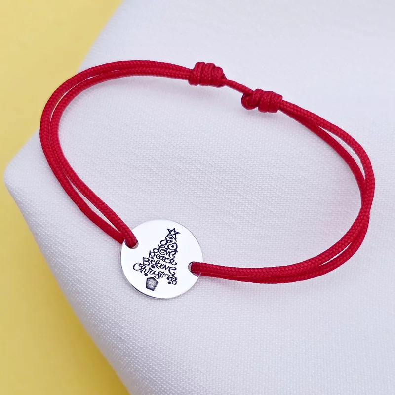 Bratara Craciun - Emotia Craciunului - Argint 925, snur reglabil diverse culori picture - 3