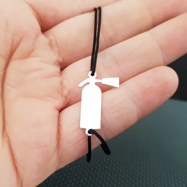 Bratara Extinctor - Argint 925, snur negru