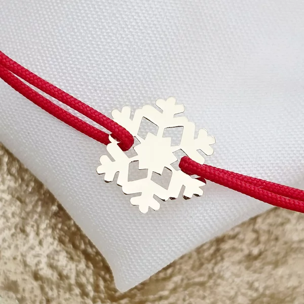 Bratara festiva - Fulg luminos - Aur Galben 9K - Snur reglabil