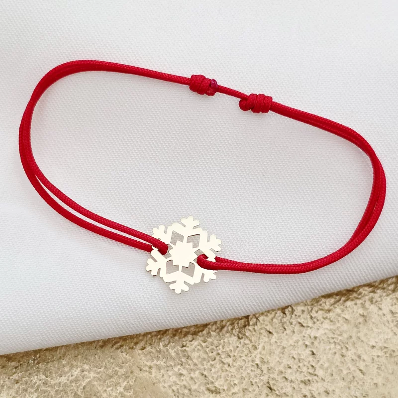 Bratara festiva - Fulg luminos - Aur Galben 9K - Snur reglabil picture - 3