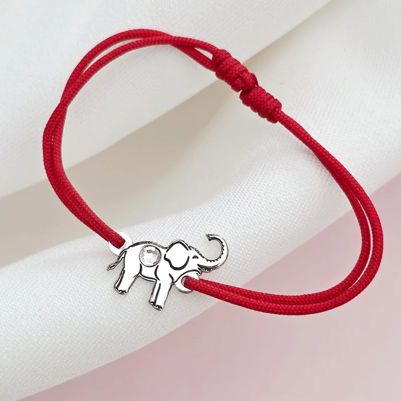 Bratara Elefant - Argint 925 - cristal Swarovski - snur reglabil picture - 3
