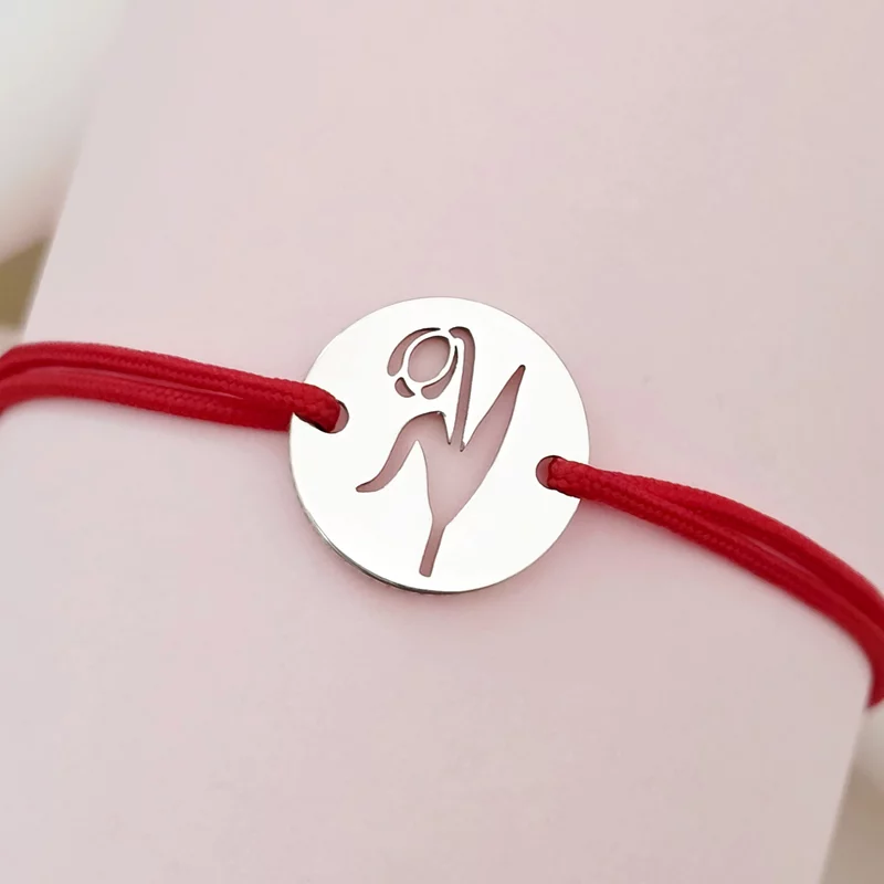 Bratara Fragment de Lalea - Argint 925 - Snur reglabil, diverse culori picture - 1