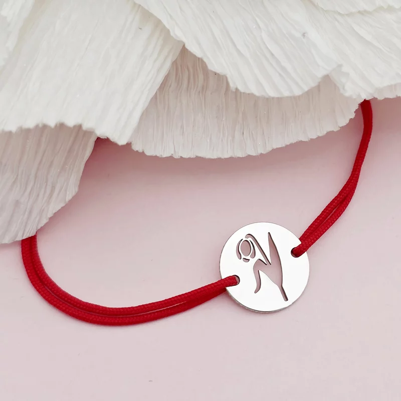 Bratara Fragment de Lalea - Argint 925 - Snur reglabil, diverse culori picture - 3