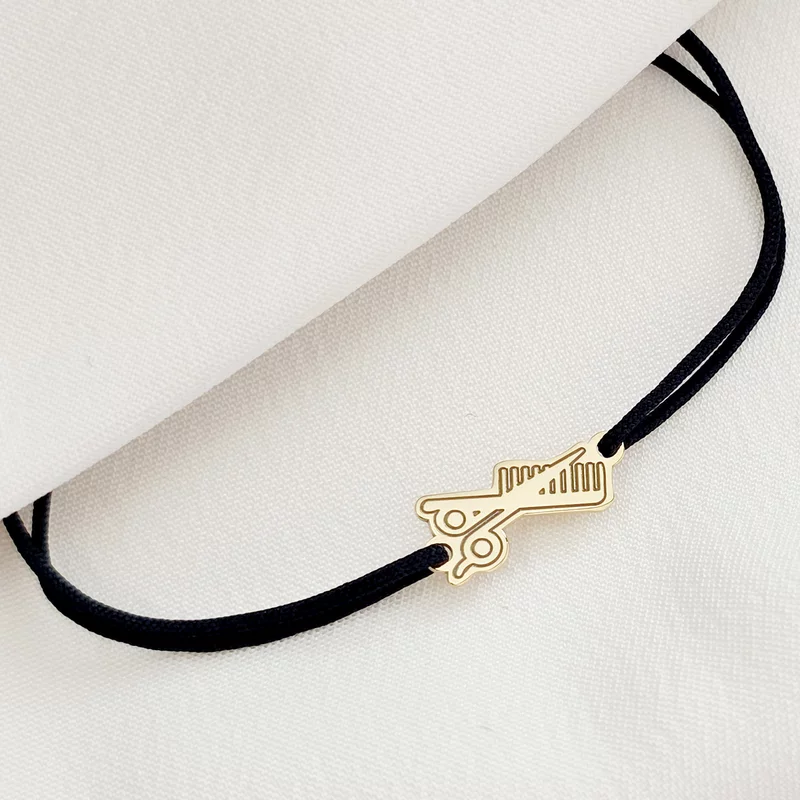 Bratara Hairstylist - Argint 925 placat cu Aur Galben 18K, snur reglabil picture - 3