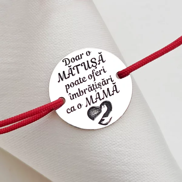Bratara Imbratisari de Matusa - Argint 925 - Snur reglabil, diverse culori