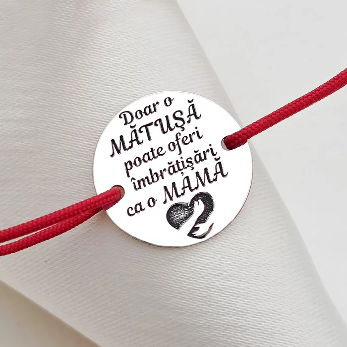 Bratara Imbratisari de Matusa - Argint 925 - Snur reglabil, diverse culori