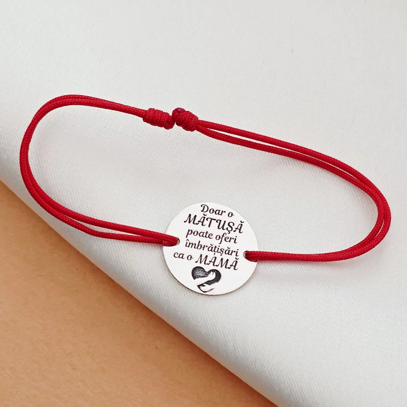 Bratara Imbratisari de Matusa - Argint 925 - Snur reglabil, diverse culori picture - 2