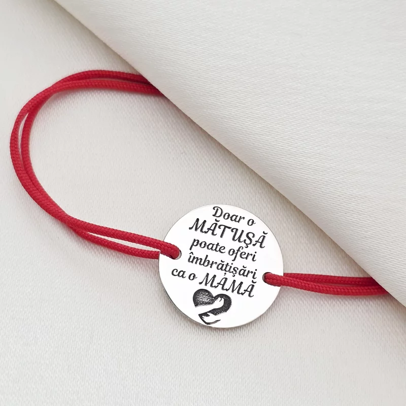 Bratara Imbratisari de Matusa - Argint 925 - Snur reglabil, diverse culori picture - 3