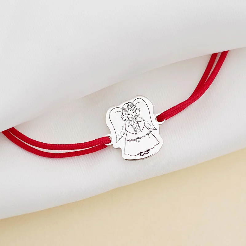 Bratara Craciun - Inger de Craciun - Argint 925, snur reglabil diverse culori picture - 2