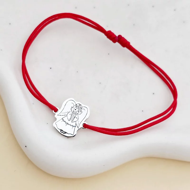 Bratara Craciun - Inger de Craciun - Argint 925, snur reglabil diverse culori picture - 3