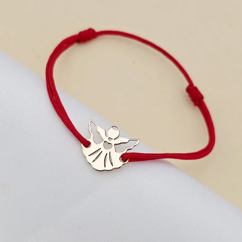 Bratara - Ingerasul meu - Aur Galben 14K - snur reglabil picture - 5