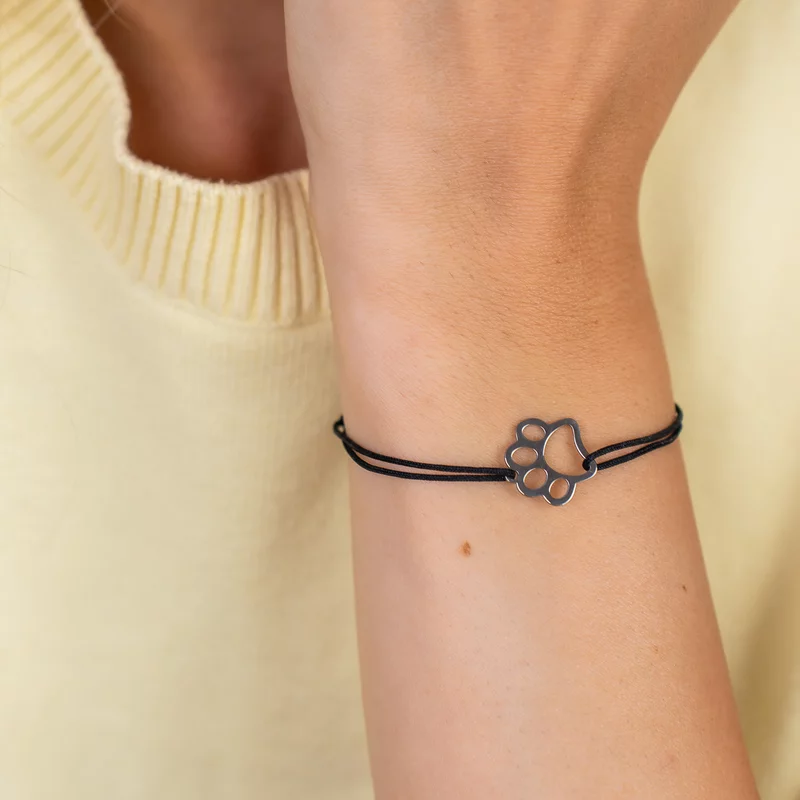 Bratara Labuta - Argint 925, snur negru picture - 2