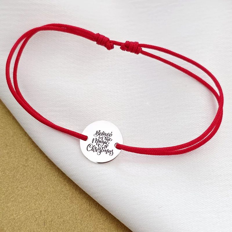 Bratara Craciun - Magia Craciunului - Argint 925, snur reglabil diverse culori picture - 2
