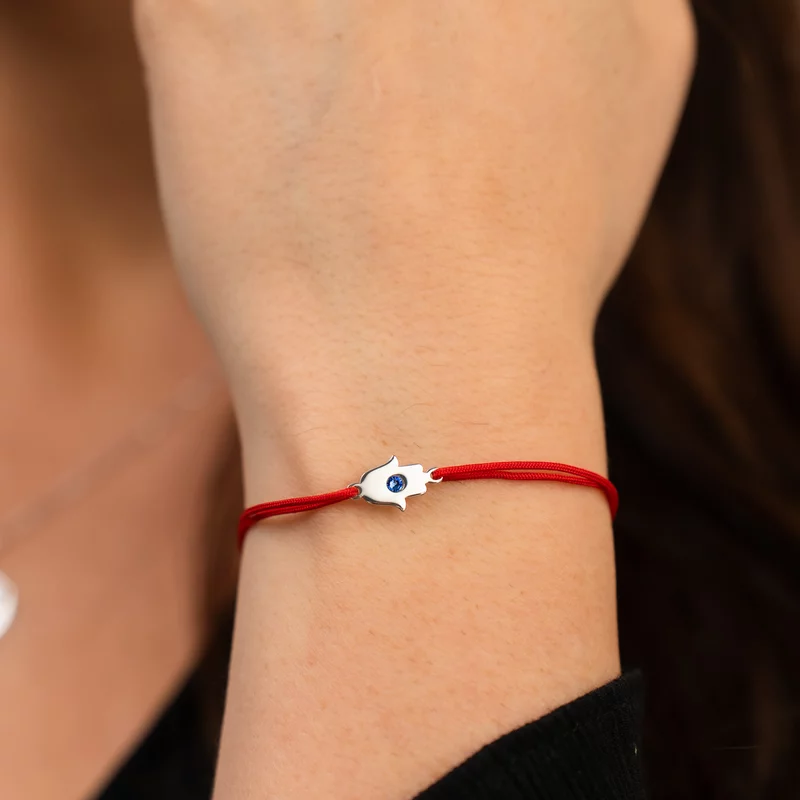 Bratara Mana Fatima - Argint 925 - cristal Swarovski - snur reglabil picture - 2