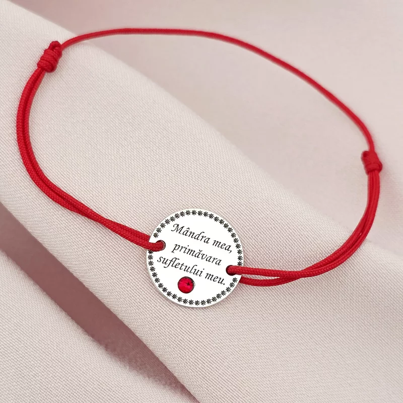 Bratara Mandra mea - Argint 925 si Cristal Swarovski - Snur reglabil picture - 2