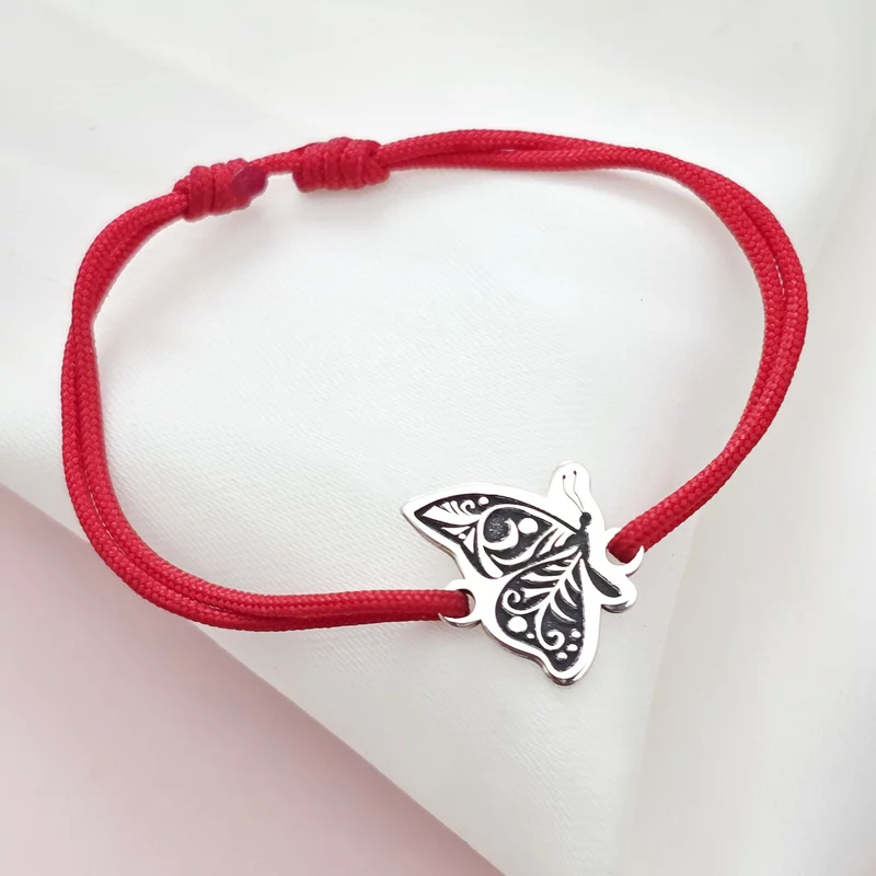 Bratara Fluture din lateral - Argint 925 - snur reglabil picture - 3