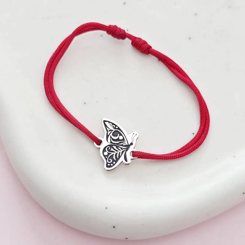 Bratara Fluture din lateral - Argint 925 - snur reglabil picture - 4