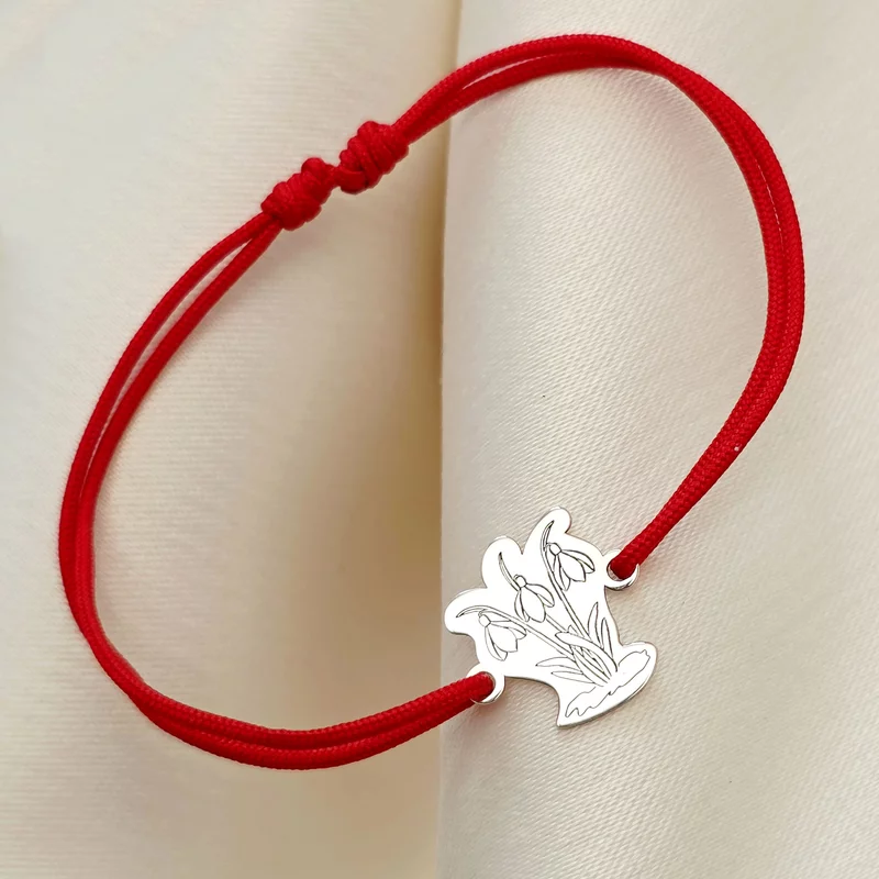 Bratara Ghiocei - Argint 925 - snur reglabil picture - 4