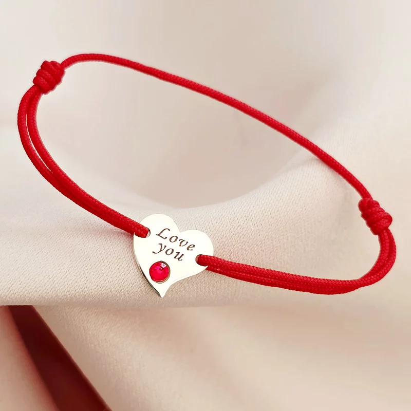 Bratara Inima - Argint 925 - cristal Swarovski - snur reglabil picture - 3