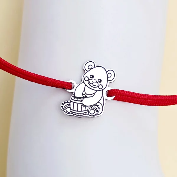 Bratara Ursulet - Argint 925, snur reglabil