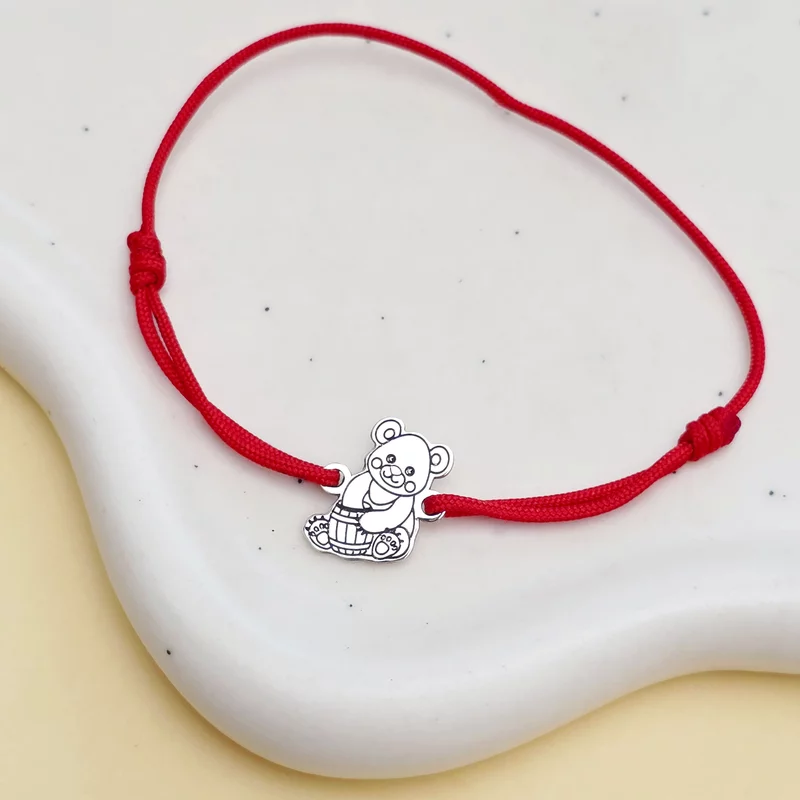 Bratara Ursulet - Argint 925, snur reglabil picture - 4