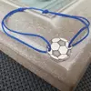 Bratara Minge Fotbal - Argint 925, snur reglabil