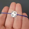 Bratara Minge Fotbal - Argint 925, snur reglabil