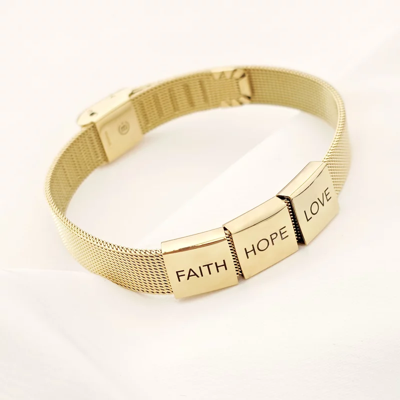 Bratara Moment - Banda metalica & elemente personalizate - Otel Inoxidabil 316L picture - 3