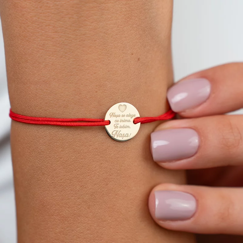 Bratara Nasa mea - Aur Galben 14K - Snur reglabil picture - 2