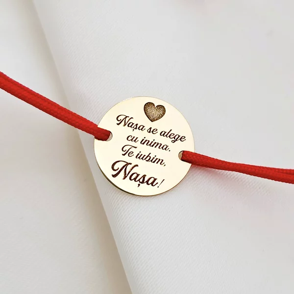 Bratara Nasa mea - Aur Galben 9K - Snur reglabil