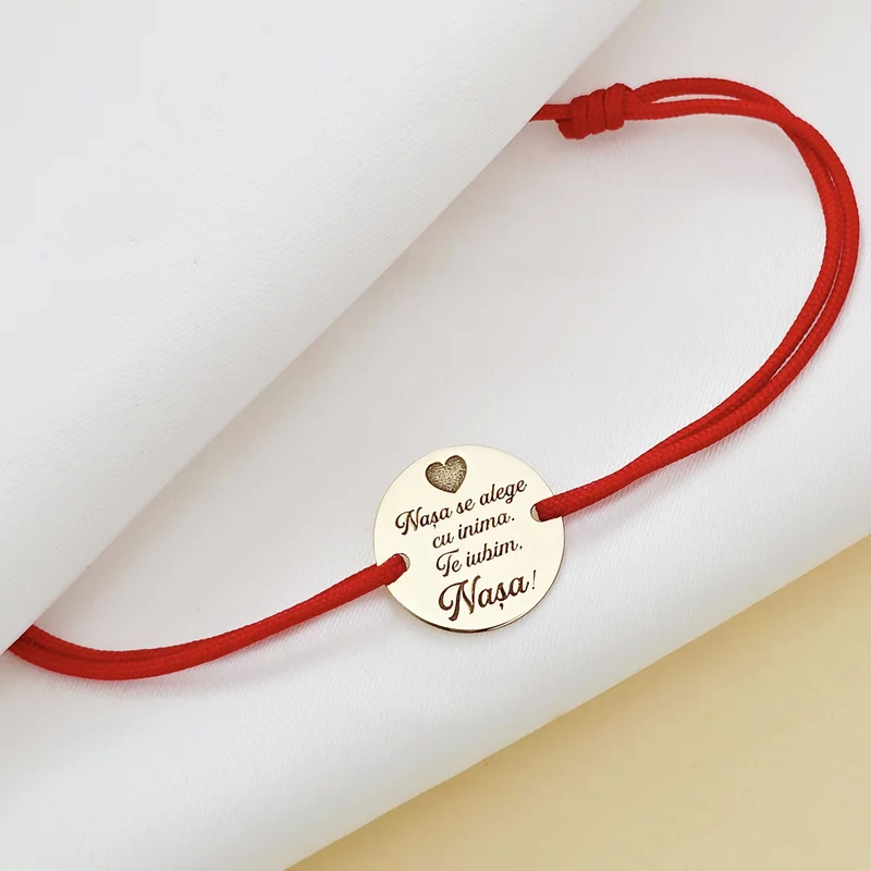 Bratara Nasa mea - Aur Galben 9K - Snur reglabil picture - 2