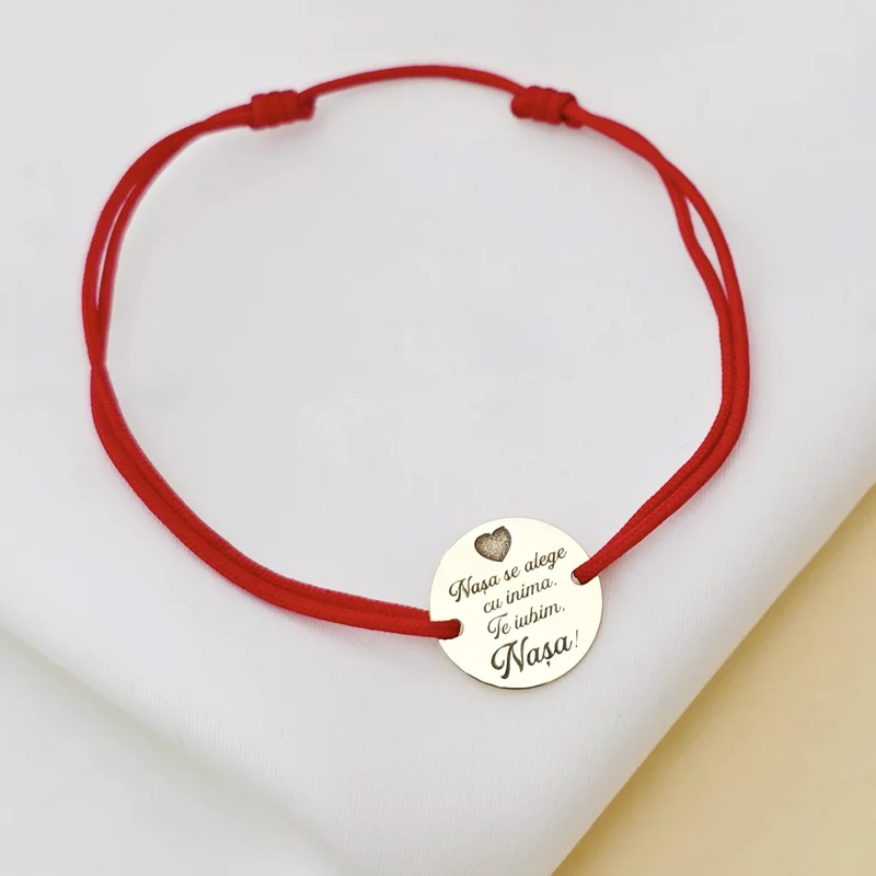 Bratara Nasa mea - Aur Galben 9K - Snur reglabil picture - 3