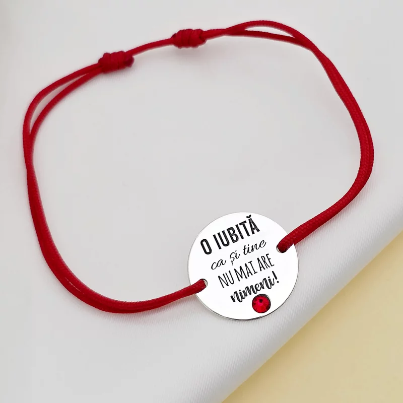 Bratara O iubita ca si tine - Argint 925 si Cristal Swarovski - Snur reglabil picture - 2