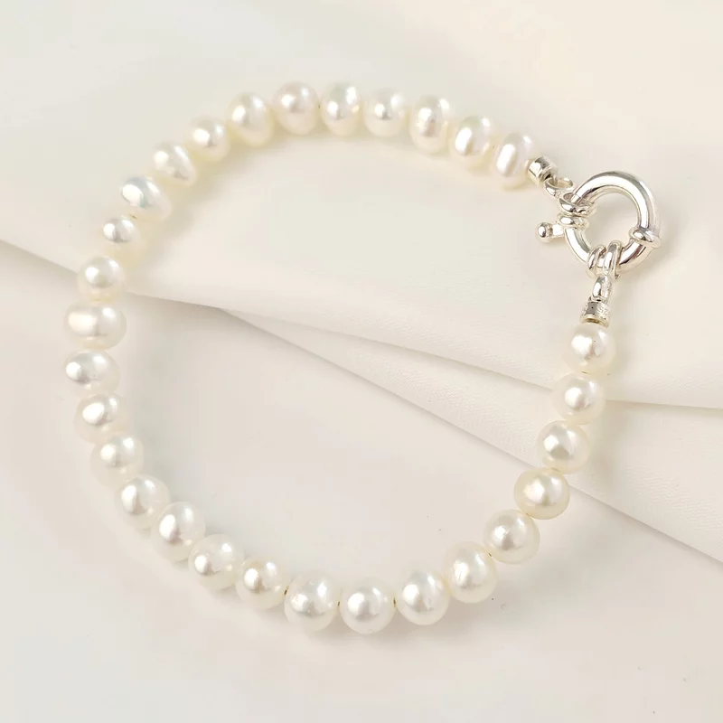 Bratara Perle - Simplitate pură - Model sirag - Argint 925 picture - 3