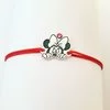 Bratara personaj - Minnie Mouse - model decupat - Argint 925 - cristal Swarovski -  snur reglabil